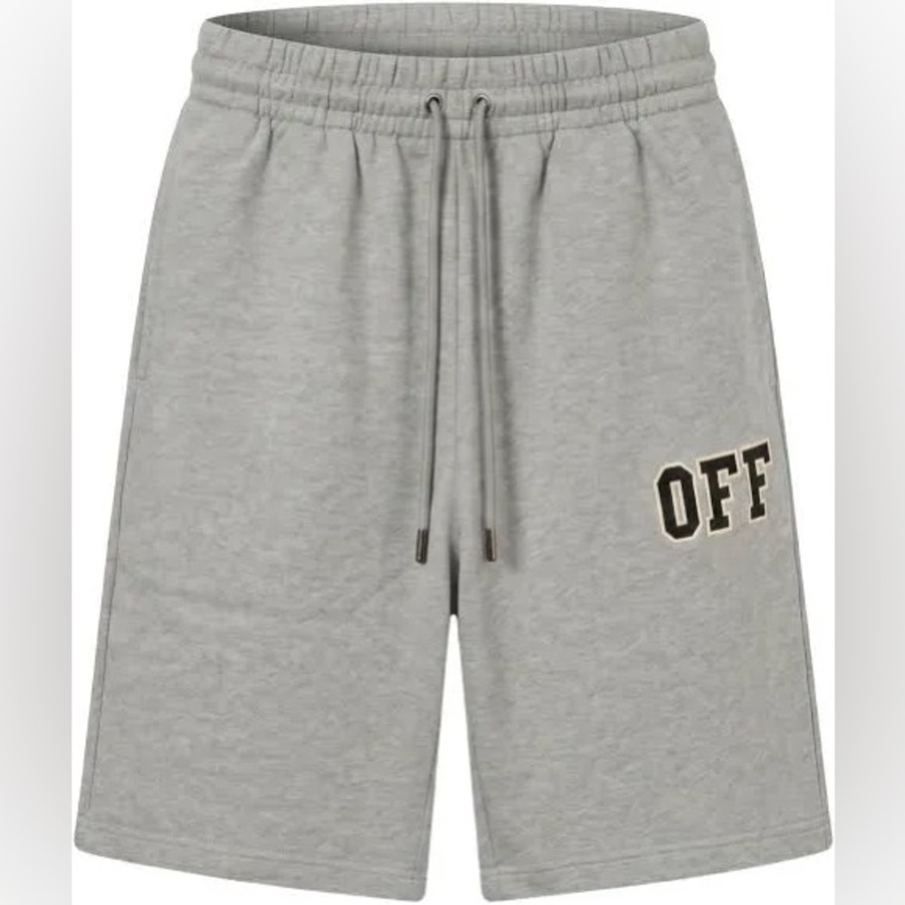 OFF-WHITE Men's Gray 'OFF' Logo Athletic Shorts